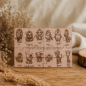 Dřevěné puzzle Zvířátka ze Zoo