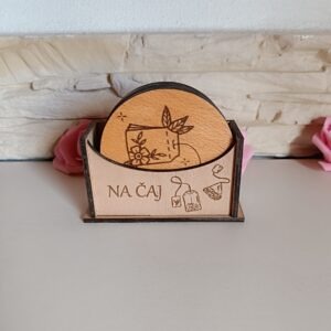 Dřevěné podšálky - Na čaj